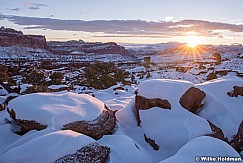 Capital Reef Snow with the Henry Mountains in distance, Utah