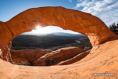 Willie Arch, Boulder Mountain sunburst, Capitol Reef, Utah