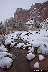 Snowy Boulders Fremont River 012023 2156