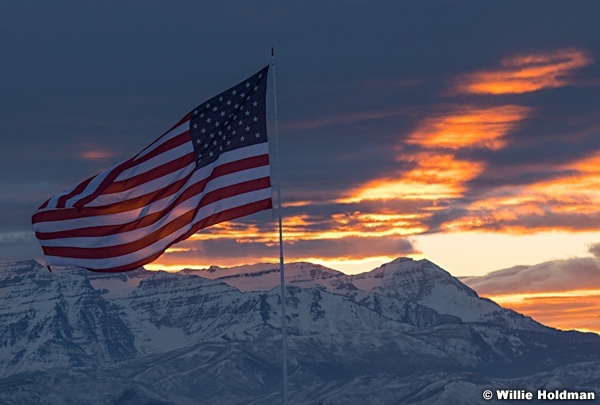 United States Flag Sunset 020922 5733