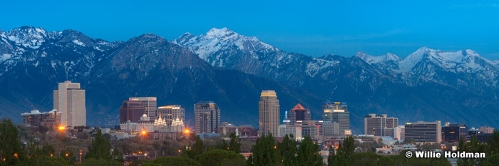Salt Lake City Dusk 20x60 051113