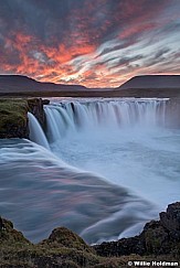 Godafoss Waterfall Sunset Iceland 091222 5044
