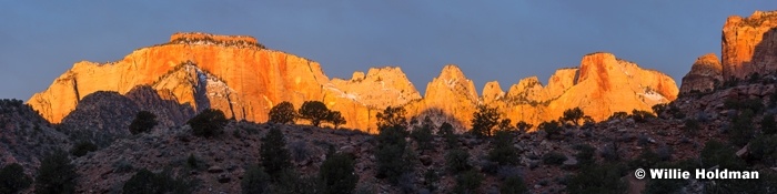 Towers of Virgin Pano Sunset 021515