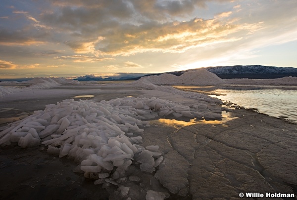 Utah Lake Sunset Ice 021117 4524