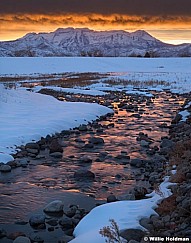 Timpanogos Lake Creek Sunset 6x7 013020 3217