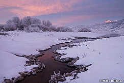 Winter Stream Timpanogos Sunset 012816 0539