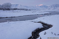 Winter Stream Timpanogos Sunset 012816 0547