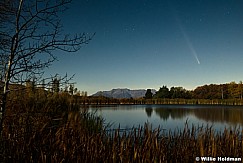 Tsuchinchan comet over pond and timpanogos