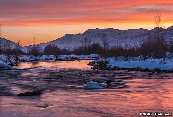Provo River Timpanogos Sunset 020816 2811