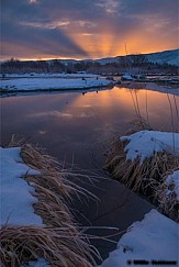 Sunrise Rays Provo River 011919 3269