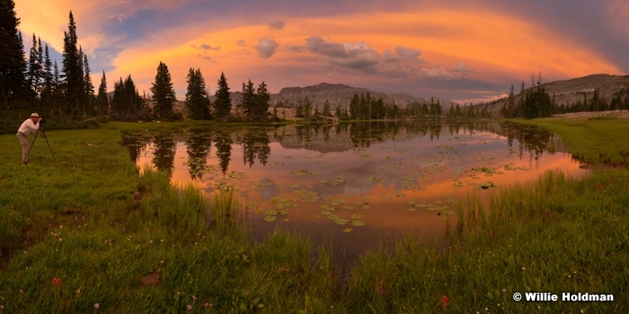 Photographer Uinta Lake Sunset Pano 0722171