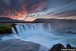 Godafoss Waterfall Sunset Iceland 091222 5027