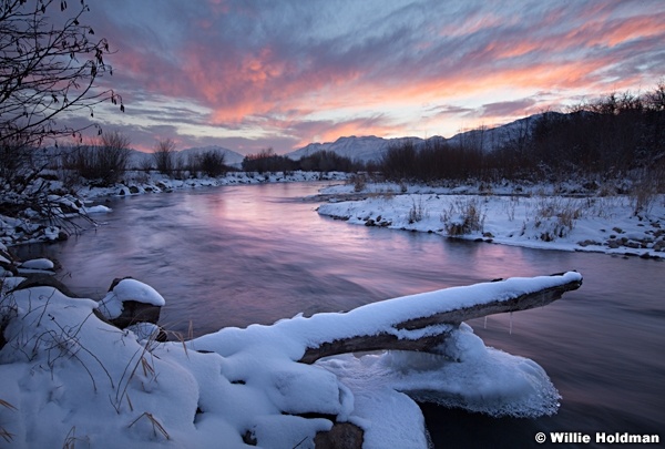 Provo River Winter Sunset 011713 33