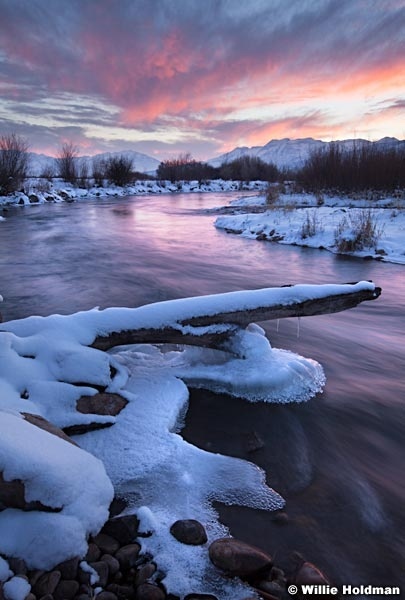 Provo River Winter Sunset 011713 47